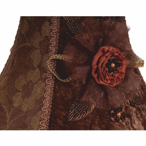 Casa Padrino Barock Samt Lampenschirm Braun 29 cm - Barock Deko Accessoires