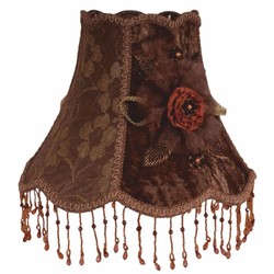 Casa Padrino paralume barocco in velluto marrone 29 cm - Accessori decorativi barocchi