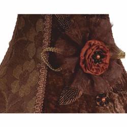 Casa Padrino paralume barocco in velluto marrone 29 cm - Accessori decorativi barocchi