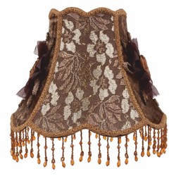 Casa Padrino paralume barocco in velluto marrone 29 cm - Accessori decorativi barocchi