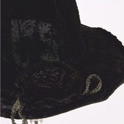 Casa Padrino Pantalla Barroco con Forma de Sombrero de Dama Negro 38 cm - Decoración Barroca