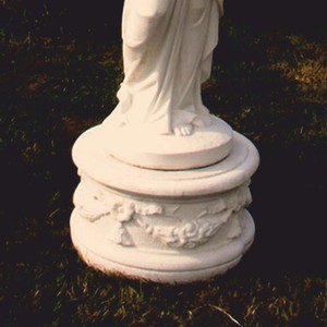 Casa Padrino socle décoratif de jardin baroque blanc Ø 45 x H. 30 cm - Accessoires de jardin