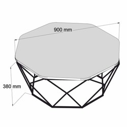 Casa Padrino tavolo da salotto di lusso nero / argento 90 cm - Mobili per hotel e soggiorno