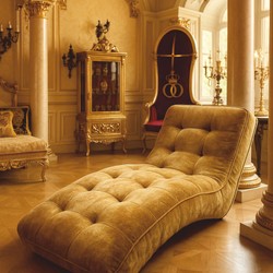 Casa Padrino chaise longue / lettino relax di lusso oro 170 cm - Mobili di Lusso