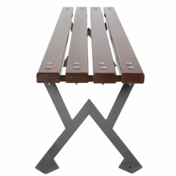 Casa Padrino panca da parco - Panca da città marrone scuro / grigio 180 cm - Panca da giardino