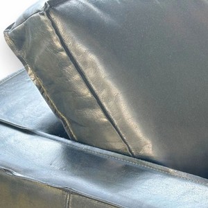 Casa Padrino Luxus Leder Sofa British Grün / Schwarz 215 cm - Leder Möbel