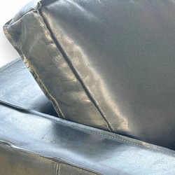 Luxus Leder Echtleder Wohnzimmer Sofa British Grün Schwarz