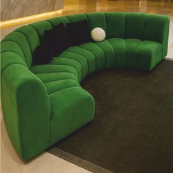Gebogenes Luxus Wohnzimmer Hotel Sofa Grün
