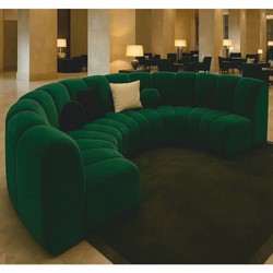 Gebogenes Luxus Wohnzimmer Hotel Sofa Dunkelgrün