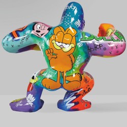 XXL Deko Skulptur Figur Gorilla Affe Bunt