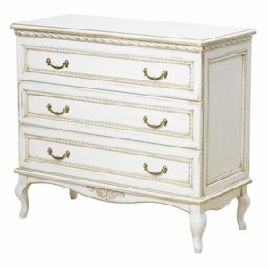 Casa Padrino Luxus Barock Kommode Weiß / Beige 100 cm - Prunkvolle Barock Möbel