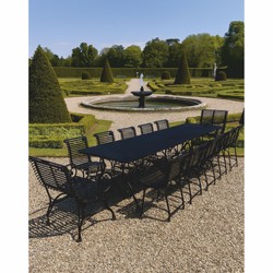 Casa Padrino Art Nouveau wrought iron garden furniture set black - 1 Table & 12 Chairs Casa Padrino Art Nouveau wrought iron garden furniture set black - 1 Table & 12 Chairs