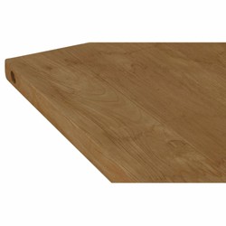 Casa Padrino Mesa de Comedor de Lujo de Madera Maciza Marrón / Negro 70 x Al. 77 cm - Muebles de Comedor