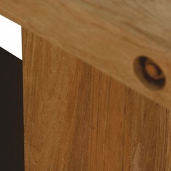 Casa Padrino Mesa de Comedor de Lujo de Madera Maciza Marrón / Negro 70 x Al. 77 cm - Muebles de Comedor
