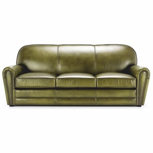 Luxus Leder Echtleder Sofa Grün Schwarz