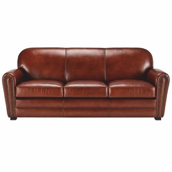 Luxus Leder Echtleder Sofa Braun Schwarz