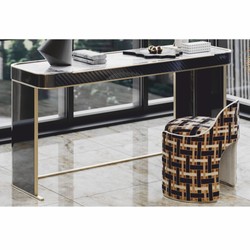 Casa Padrino Taburete de Lujo Marrón / Gris / Latón Al. 60 cm - Muebles de Hotel de Lujo