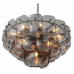 Casa Padrino Luxury Living Room & Hotel Chandelier Gray / Bronze Ø 75 cm - Luxury Furniture