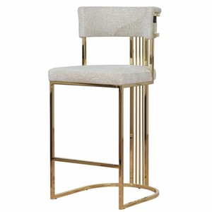 Casa Padrino chaise de bar de luxe en métal or / gris H. 112 cm - Meubles de bar de luxe