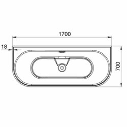 Casa Padrino freestanding luxury bathtub high gloss white 170 cm - Bathroom furniture