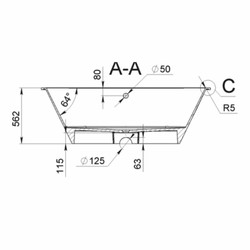 Casa Padrino freestanding luxury bathtub high gloss white 170 cm - Bathroom furniture