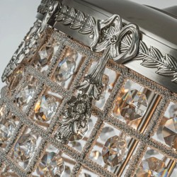 Prunkvoller Barock Kristall Kronleuchter Silber