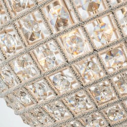 Prunkvoller Barock Kristall Kronleuchter Silber