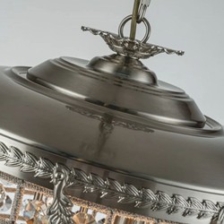 Prunkvoller Barock Kristall Kronleuchter Silber