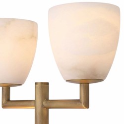 Casa Padrino Luxury Table Lamp Brass / Alabaster H. 81 cm - Luxury Lighting