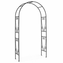 Casa Padrino Art Nouveau Rose Arch Black H. 210 cm - Garden Decoration Accessories