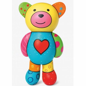 Casa Padrino Decorative Teddy Bear Heart Colorful H. 46 cm - Decorative Sculpture