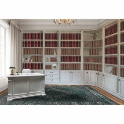 Casa Padrino escritorio barroco de lujo blanco 150 cm - Muebles de oficina barroco