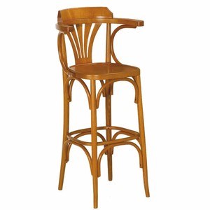 Casa Padrino chaise de bar de luxe avec accoudoirs marron H. 112 cm - Meubles de bar - Fabriqué en Italie