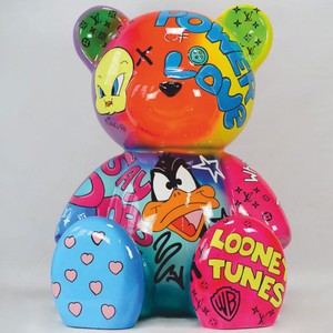 Casa Padrino XXL Decorative Sculpture Teddy Bear Colorful H. 120 cm - XXL Decorative Figure
