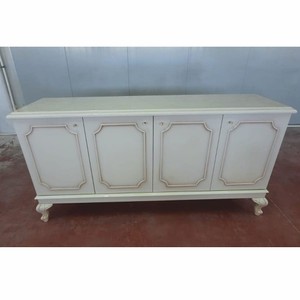 Casa Padrino Luxus Barock Sideboard mit 4 Türen Creme / Grau 210 cm - Barock Möbel