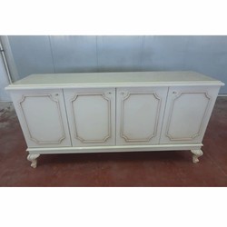 Casa Padrino credenza barocco di lusso con 4 ante crema / grigio 210 cm - Mobili barocchi