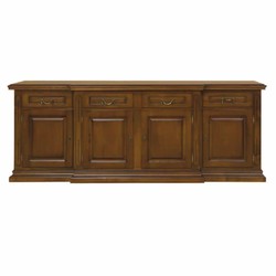 Casa Padrino Aparador Barroco de Lujo de Madera Maciza Marrón 233 cm - Muebles Barrocos