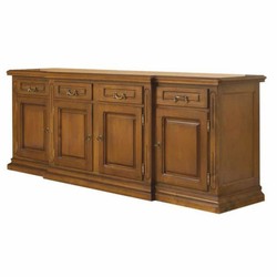 Casa Padrino Aparador Barroco de Lujo de Madera Maciza Marrón 233 cm - Muebles Barrocos