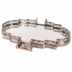 Casa Padrino bandeja barroco plata 57 cm - Accesorios de catering de estilo barroco