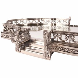 Casa Padrino bandeja barroco plata 57 cm - Accesorios de catering de estilo barroco