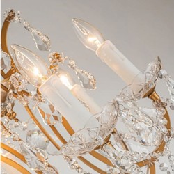 Prunkvolle Barock Kristall Stehleuchte Gold