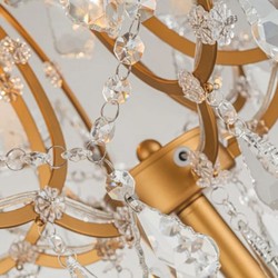 Prunkvolle Barock Kristall Stehleuchte Gold