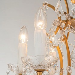Prunkvolle Barock Kristall Stehleuchte Gold