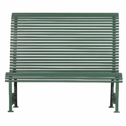 Casa Padrino Art Nouveau Metal High-Back Garden Bench Green 116 cm - Garden Furniture