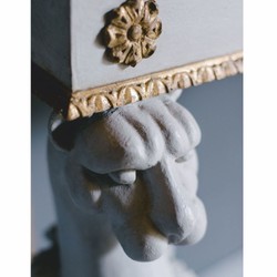 Casa Padrino Consolle Barocco di Lusso Grigio / Oro 144 cm - Mobili Barocchi - Fatto in Italia
