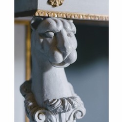 Casa Padrino Consolle Barocco di Lusso Grigio / Oro 144 cm - Mobili Barocchi - Fatto in Italia