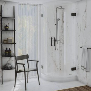 Casa Padrino Luxus Duschwanne Hochglanz Weiß 89,5 cm - Badezimmer Interior