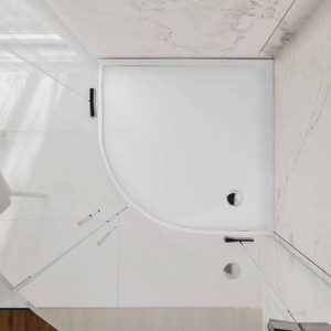 Casa Padrino Luxus Duschwanne Hochglanz Weiß 89,5 cm - Badezimmer Interior