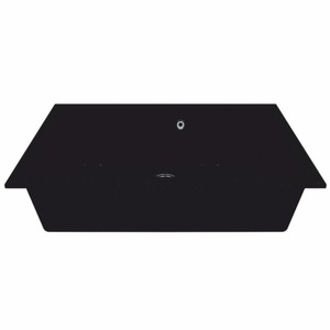 Casa Padrino Luxus Naturstein Spülbecken Schwarz 76 cm - Küchen Zubehör