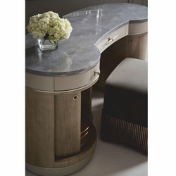 Casa Padrino Luxury Dressing Table Gray / Brown / Gold 171 cm - Hotel & Bedroom Furniture